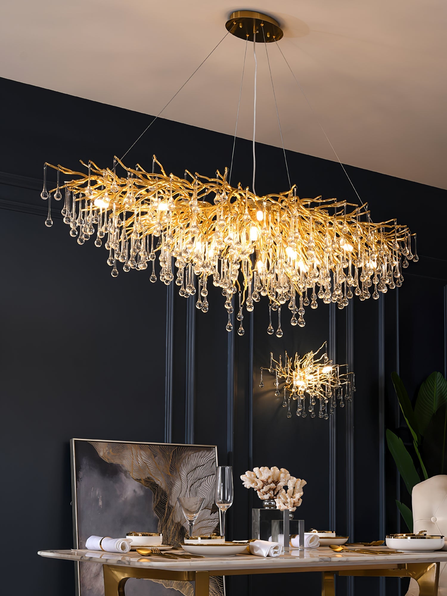 Teardrop Crystal Chandelier - YhLamps