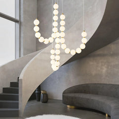 Acrylic Pearl Necklace Chandelier - YhLamps