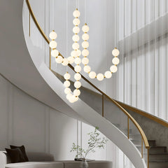Acrylic Pearl Necklace Chandelier - YhLamps