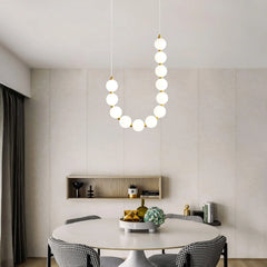 Acrylic Pearl Necklace Chandelier - YhLamps