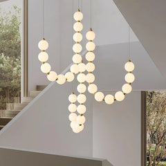 Acrylic Pearl Necklace Chandelier - YhLamps