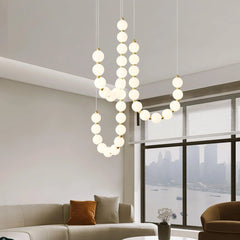 Acrylic Pearl Necklace Chandelier - YhLamps