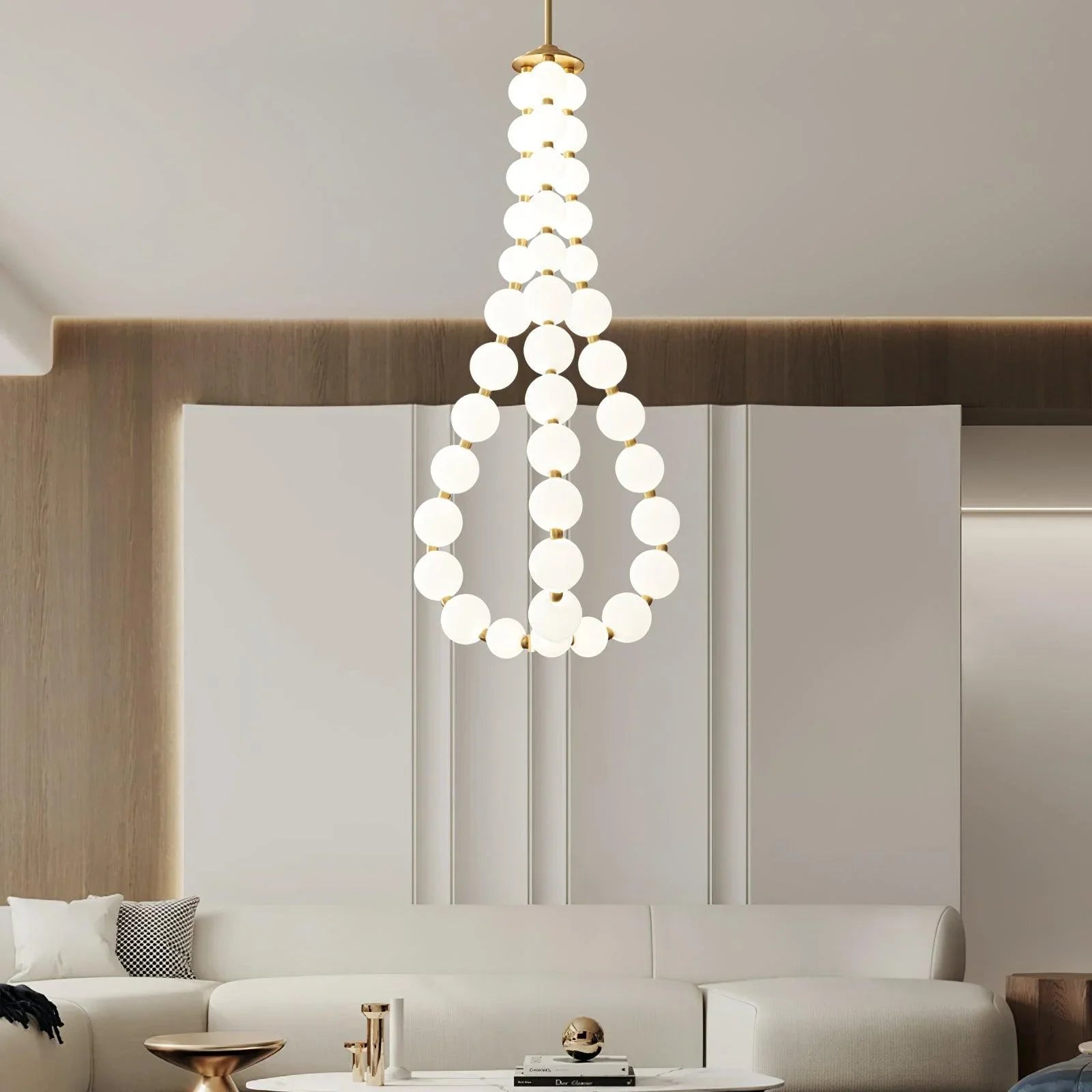 Acrylic Pearl Necklace Chandelier - YhLamps