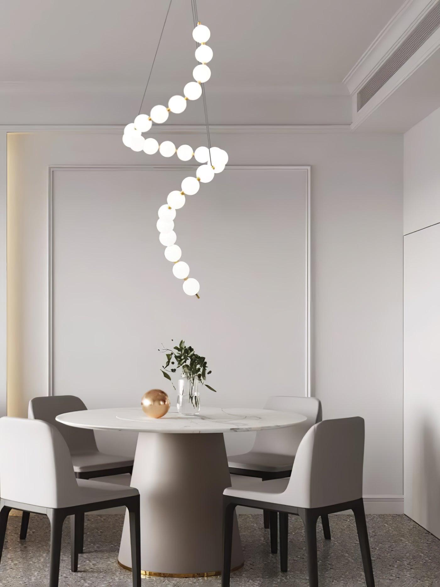 Acrylic Pearl Necklace Chandelier - YhLamps