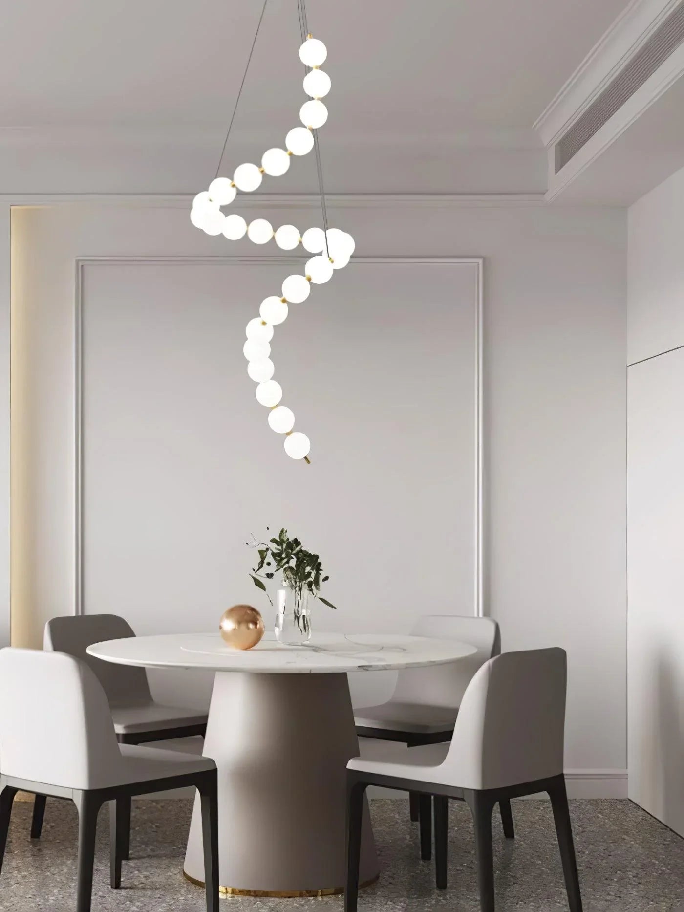 Acrylic Pearl Necklace Chandelier - YhLamps