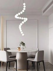 Acrylic Pearl Necklace Chandelier - YhLamps