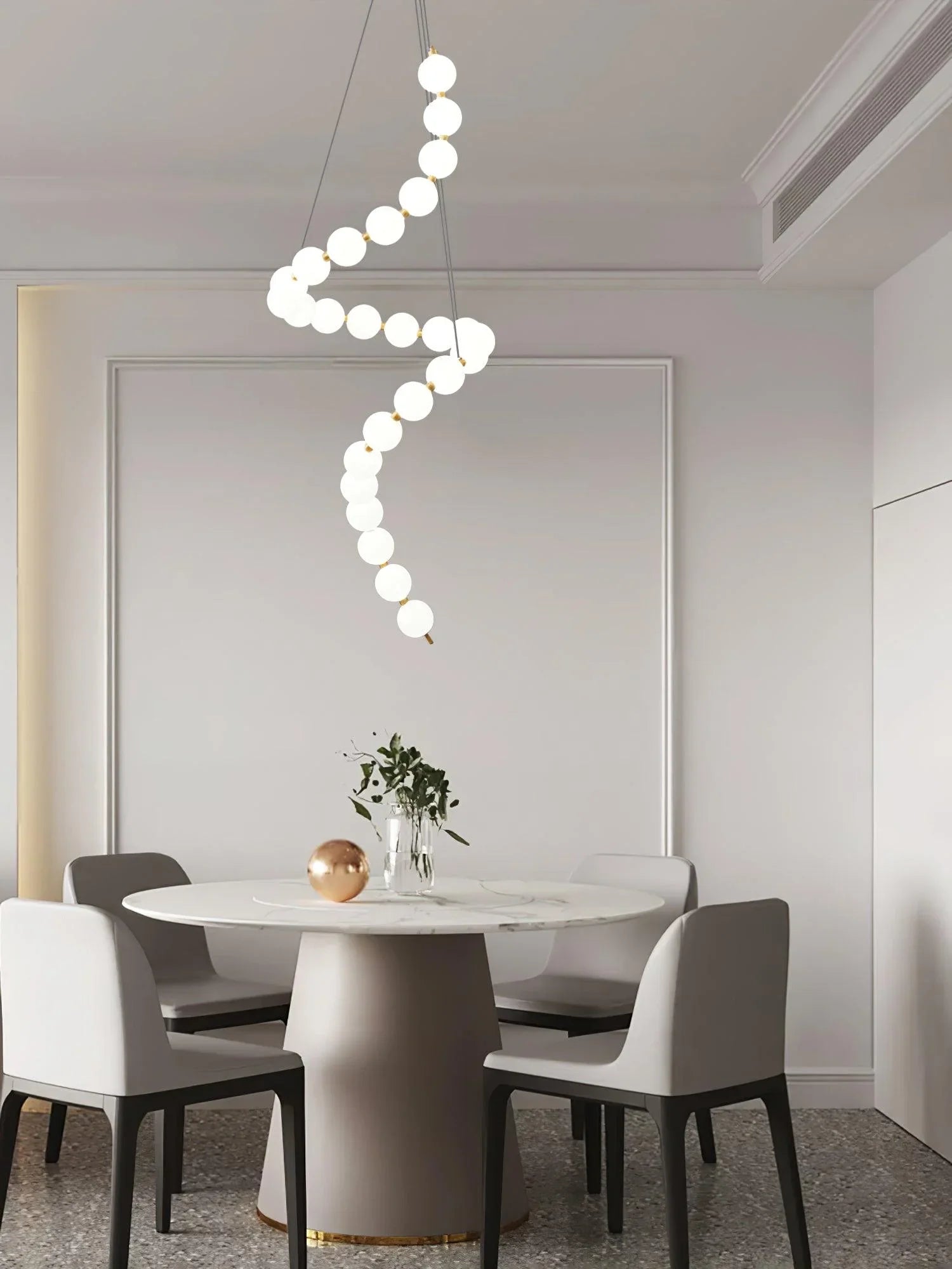 Acrylic Pearl Necklace Chandelier - YhLamps