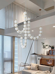 Acrylic Pearl Necklace Chandelier - YhLamps