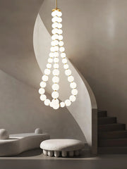 Acrylic Pearl Necklace Chandelier - YhLamps