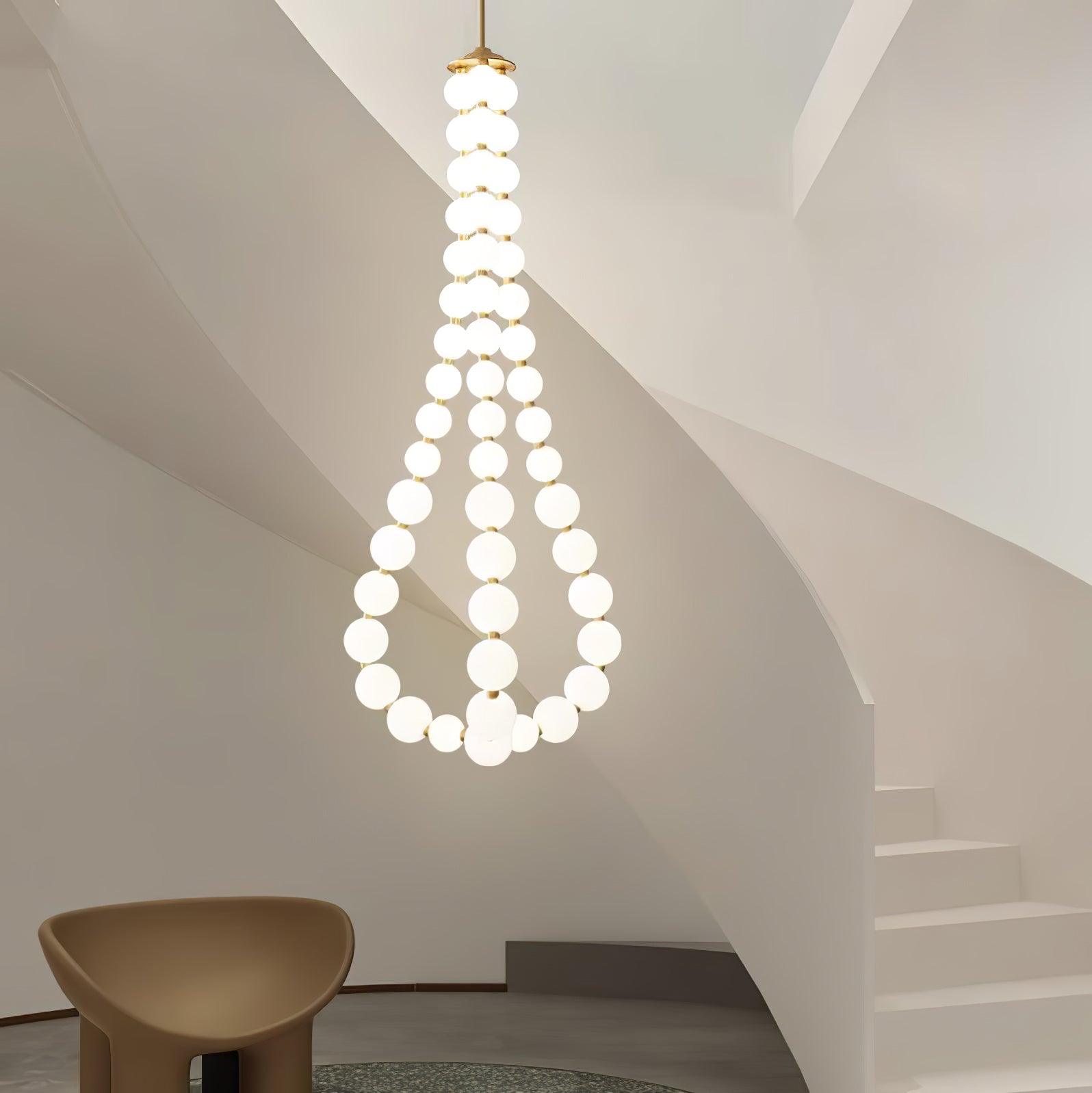 Acrylic Pearl Necklace Chandelier - YhLamps
