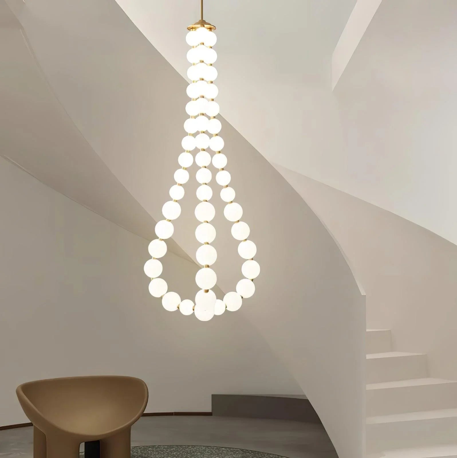 Acrylic Pearl Necklace Chandelier - YhLamps