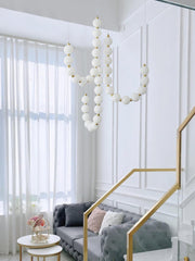 Acrylic Pearl Necklace Chandelier - YhLamps