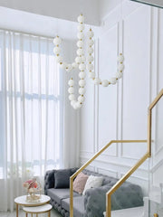 Acrylic Pearl Necklace Chandelier - YhLamps