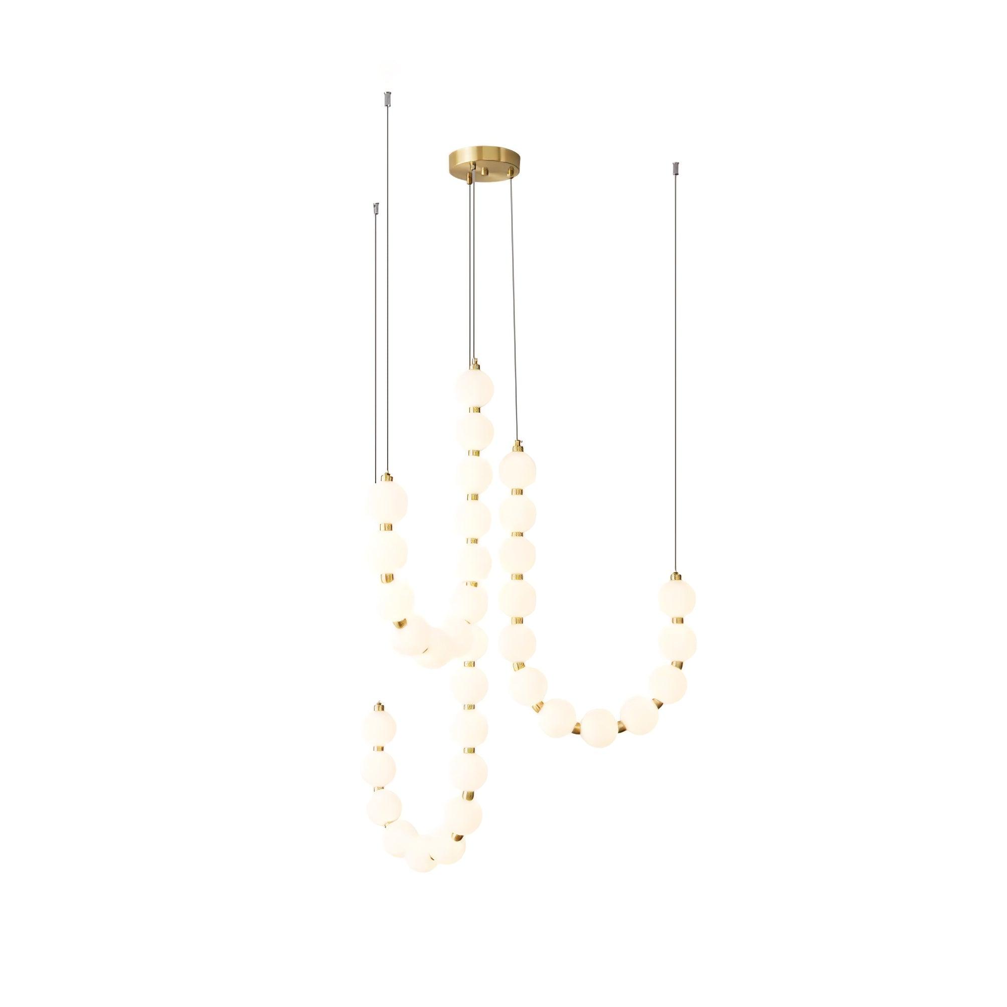 Acrylic Pearl Necklace Chandelier - YhLamps