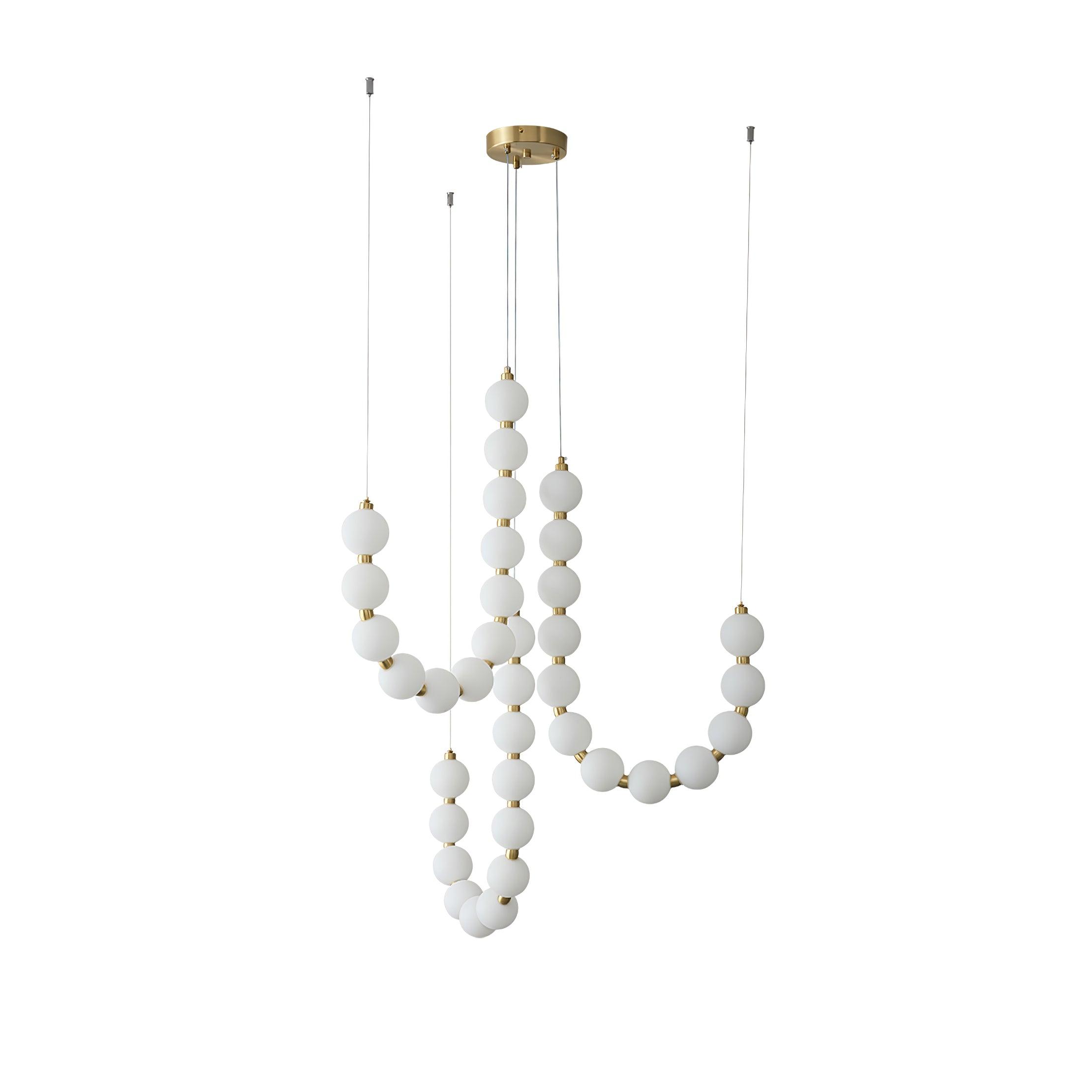 Acrylic Pearl Necklace Chandelier - YhLamps