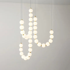 Acrylic Pearl Necklace Chandelier - YhLamps