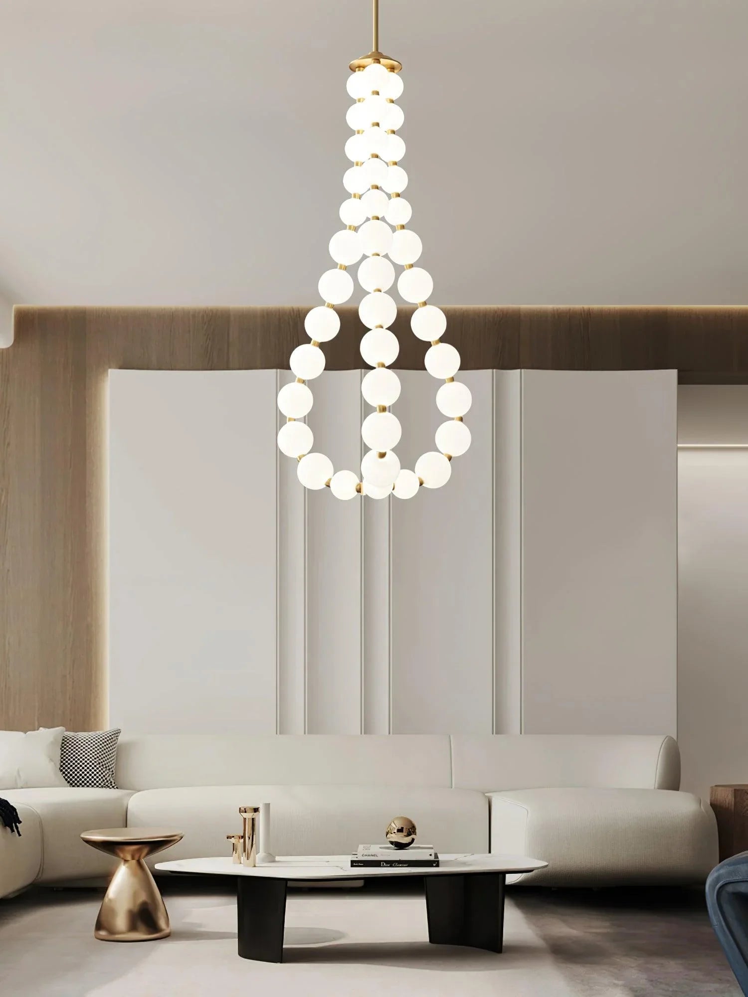 Acrylic Pearl Necklace Chandelier - YhLamps