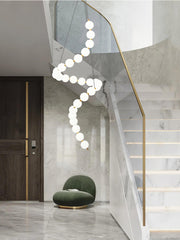 Acrylic Pearl Necklace Chandelier - YhLamps