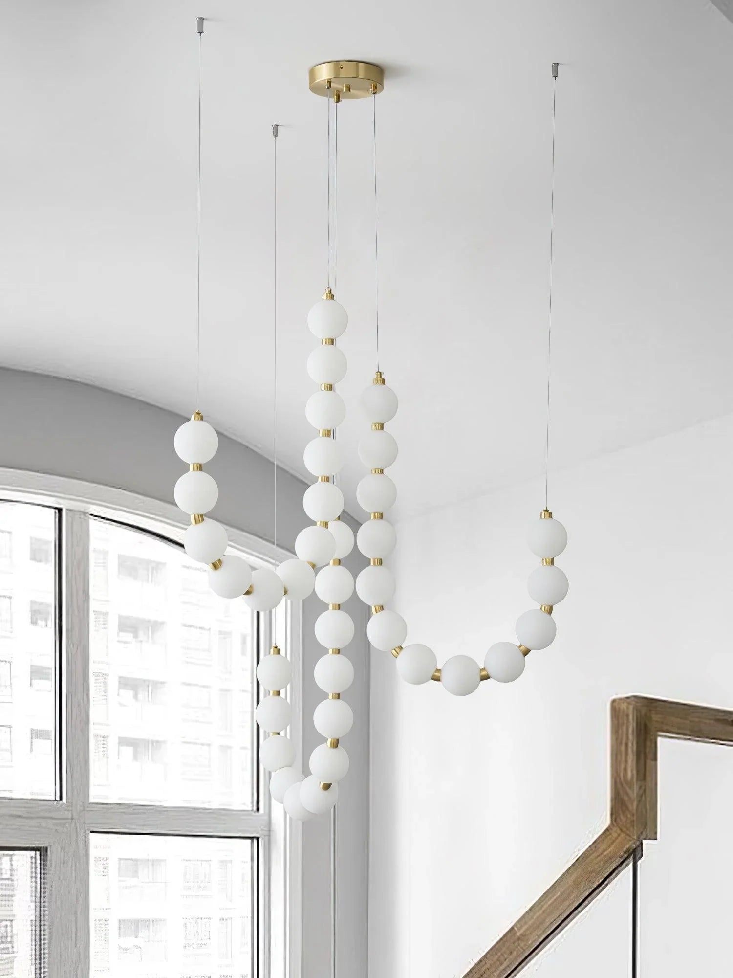 Acrylic Pearl Necklace Chandelier - YhLamps