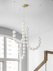 Acrylic Pearl Necklace Chandelier - YhLamps