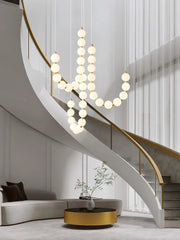 Acrylic Pearl Necklace Chandelier - YhLamps