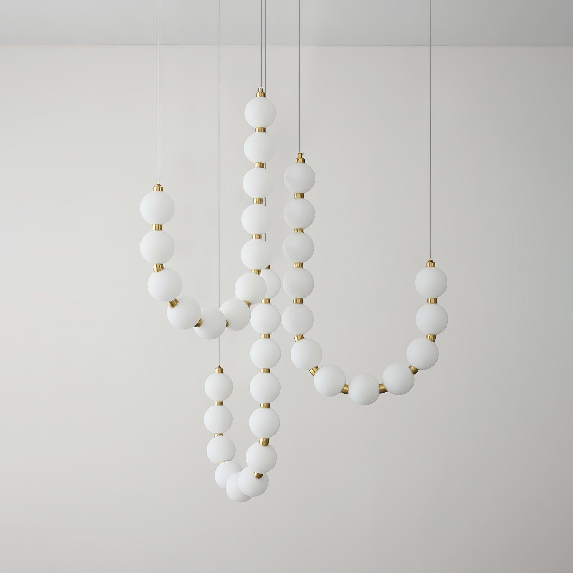 Acrylic Pearl Necklace Chandelier - YhLamps