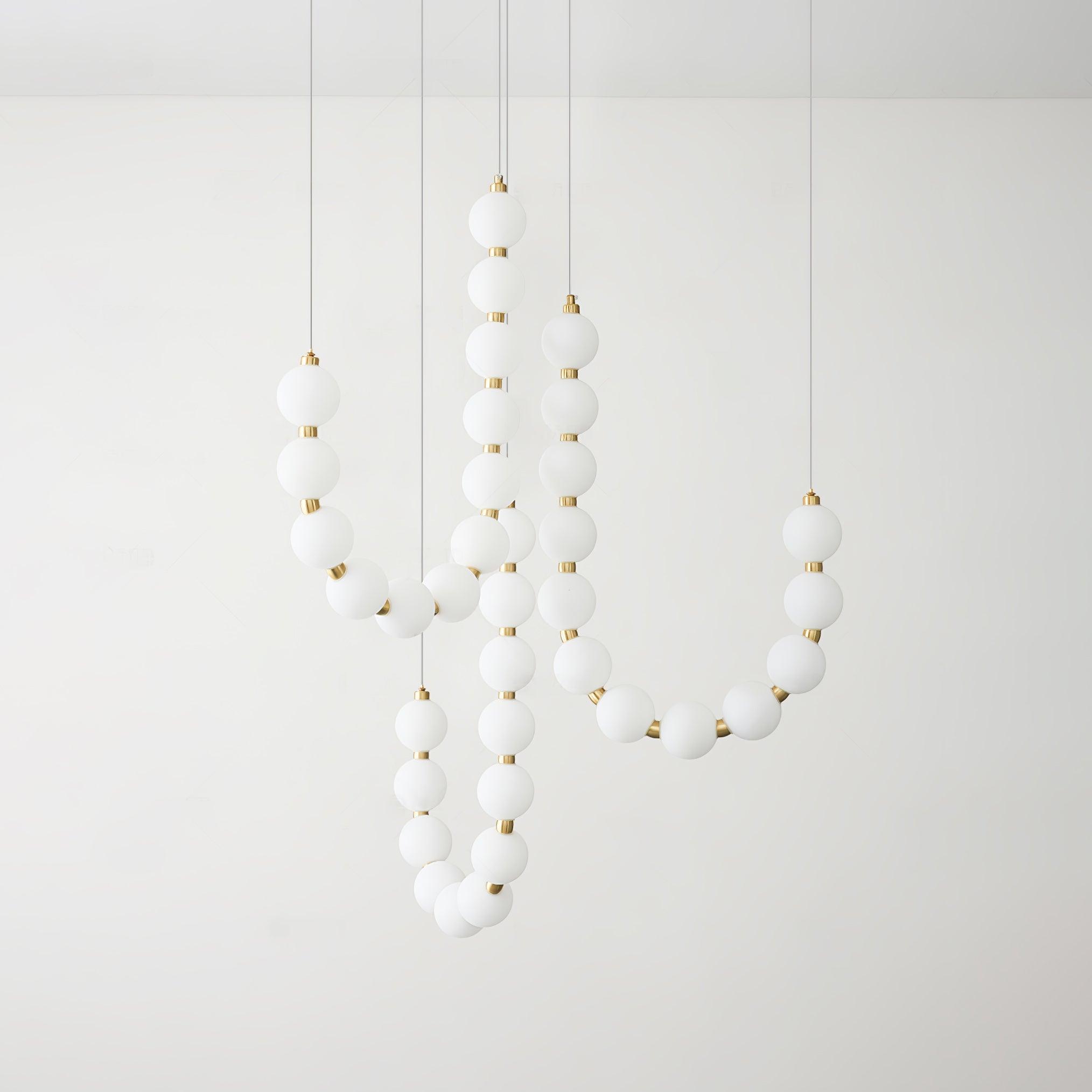 Acrylic Pearl Necklace Chandelier - YhLamps