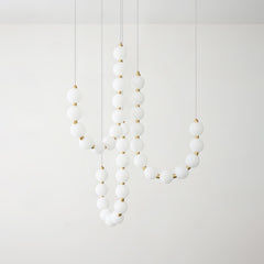 Acrylic Pearl Necklace Chandelier - YhLamps