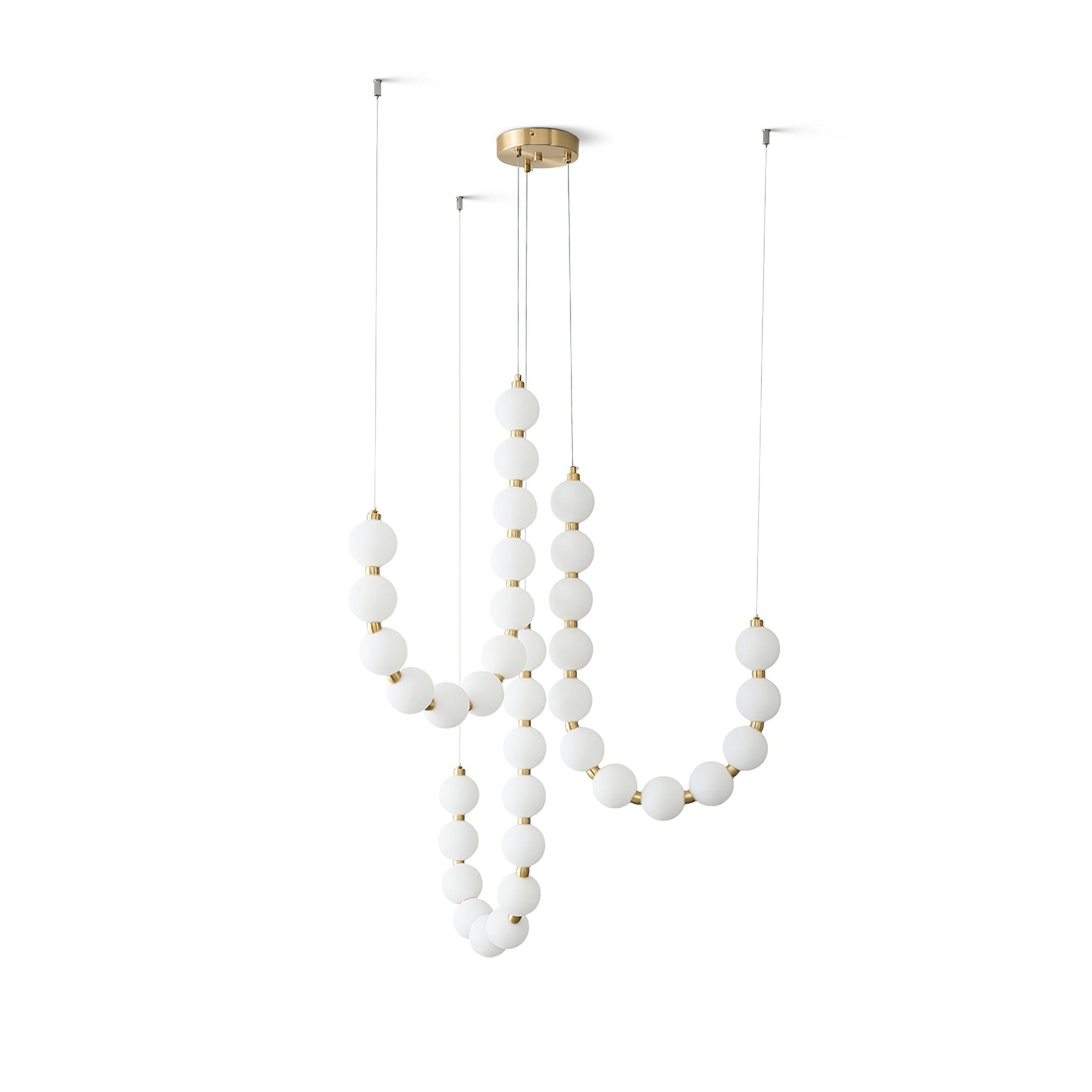 Acrylic Pearl Necklace Chandelier - YhLamps