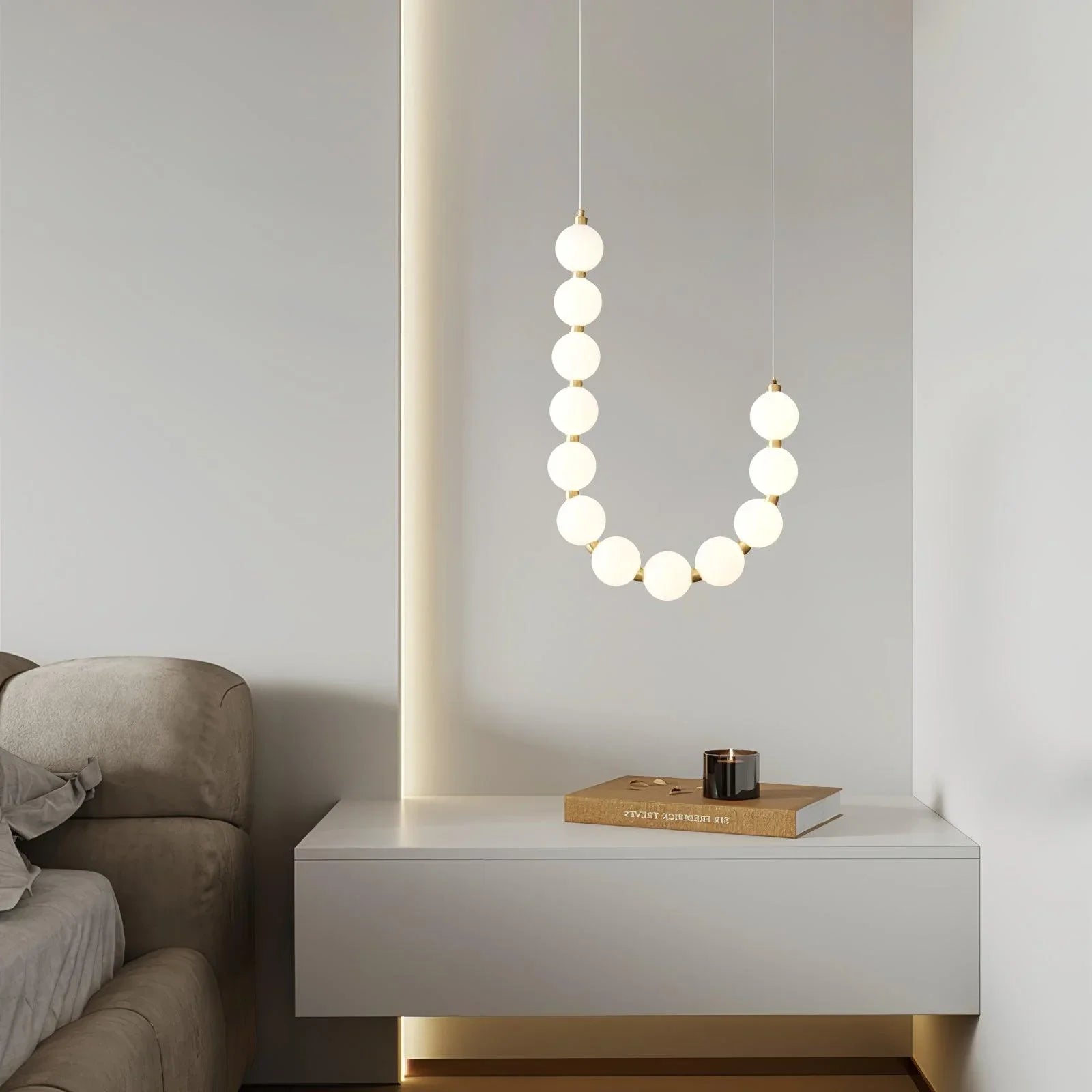 Acrylic Pearl Necklace Chandelier - YhLamps