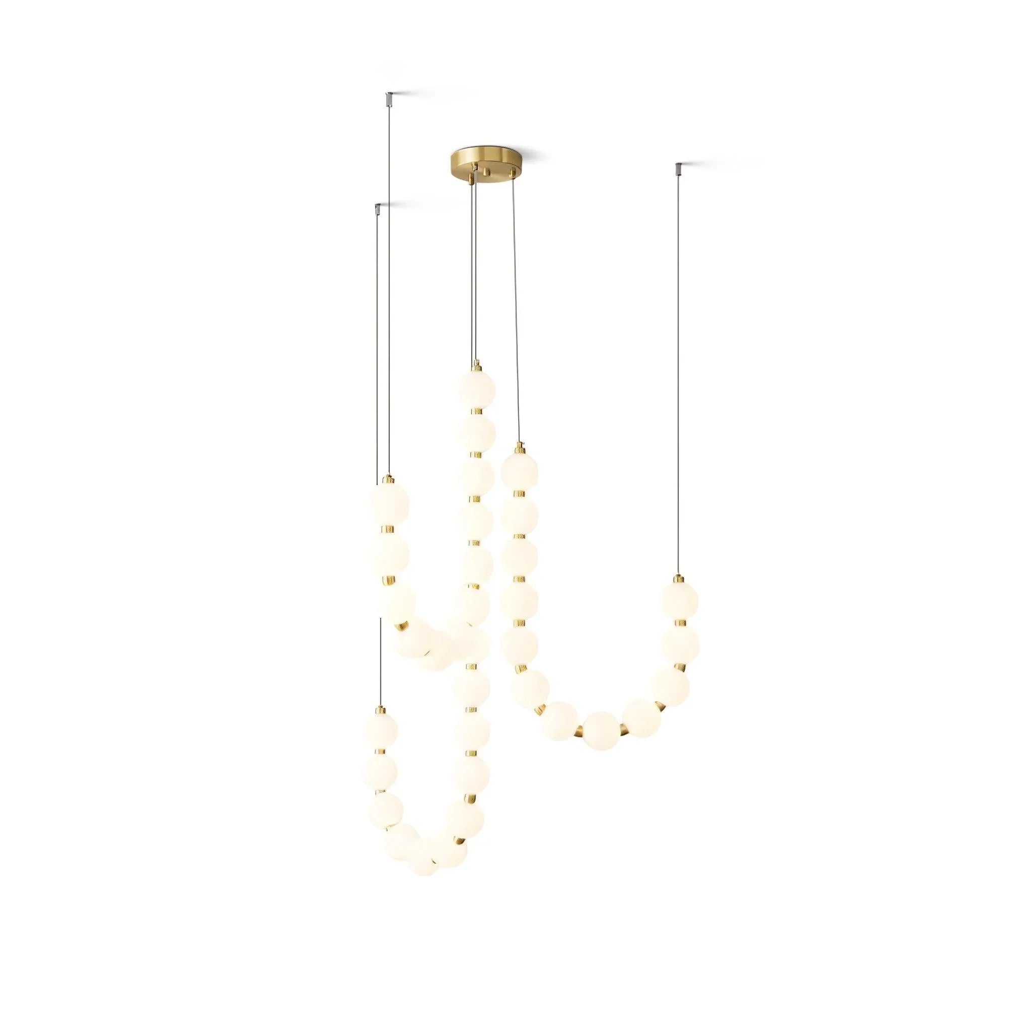 Acrylic Pearl Necklace Chandelier - YhLamps