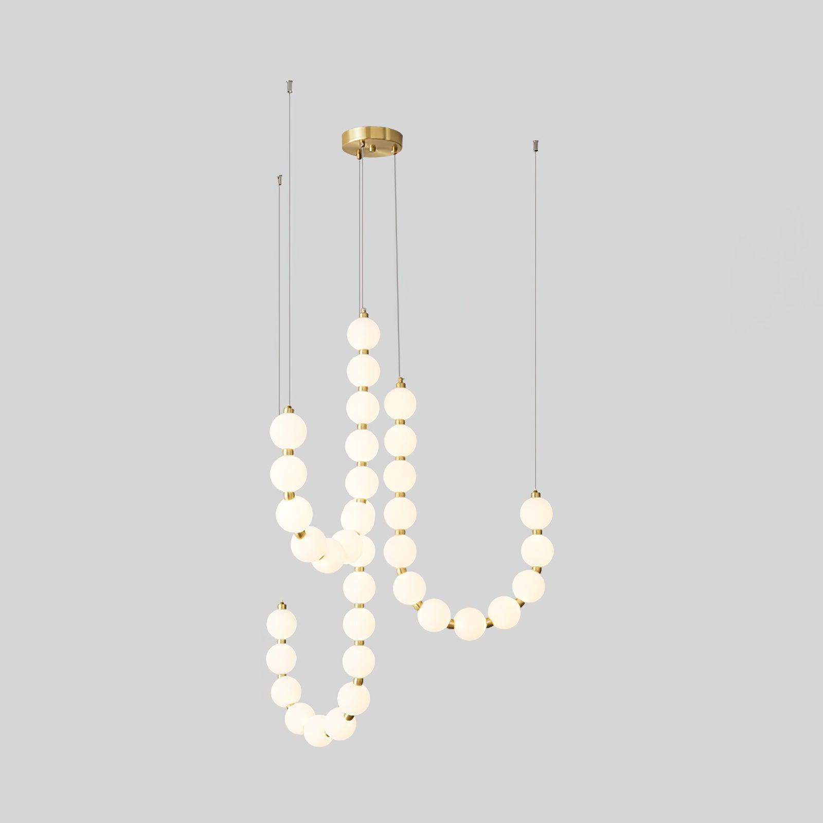 Acrylic Pearl Necklace Chandelier - YhLamps