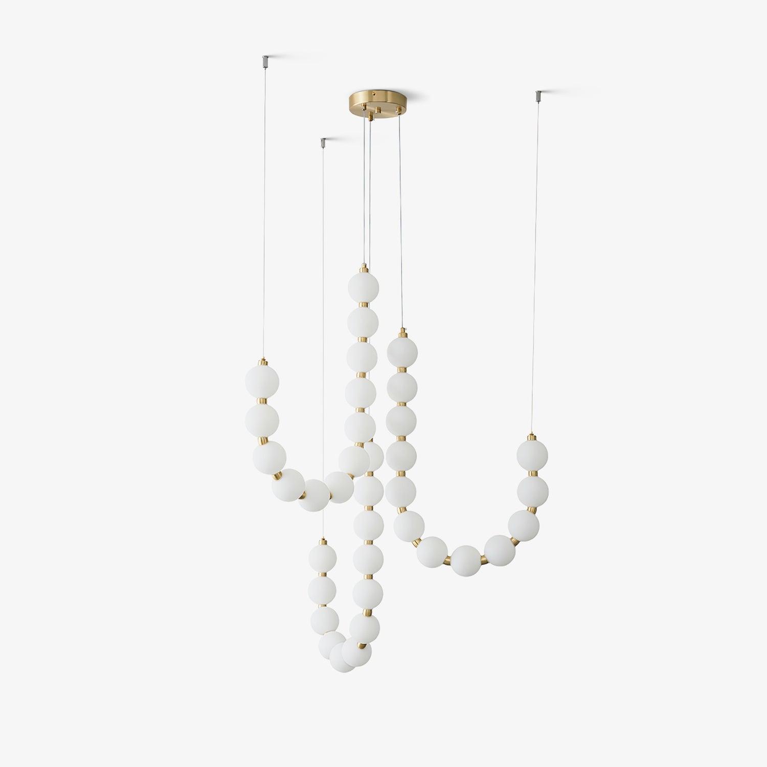 Acrylic Pearl Necklace Chandelier - YhLamps
