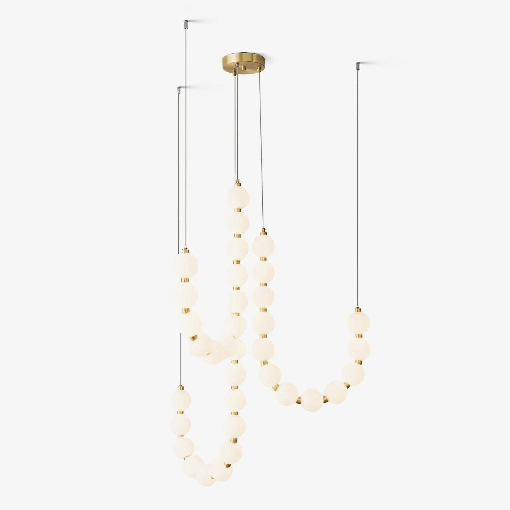 Acrylic Pearl Necklace Chandelier - YhLamps