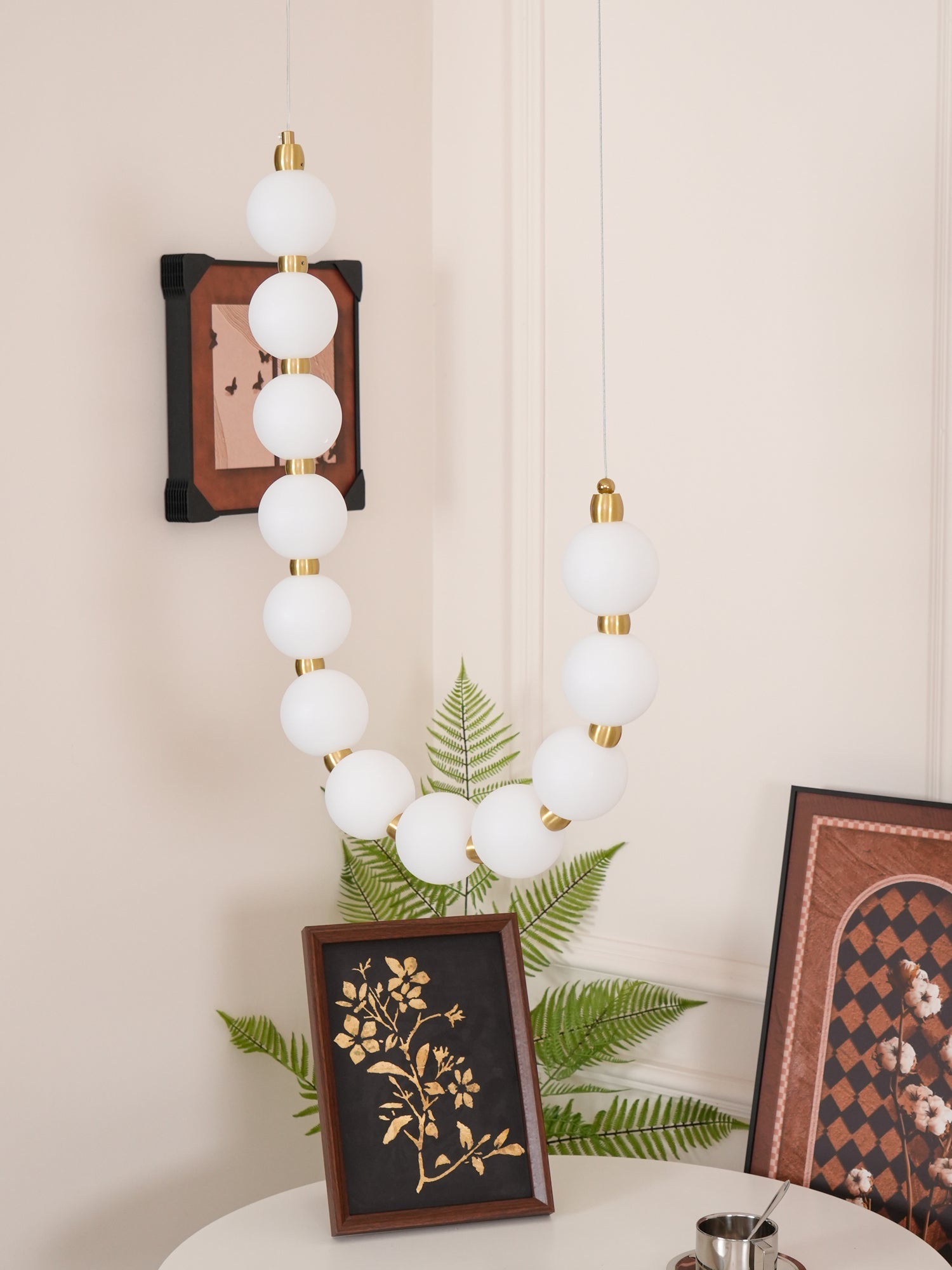 Acrylic Pearl Necklace Chandelier - YhLamps