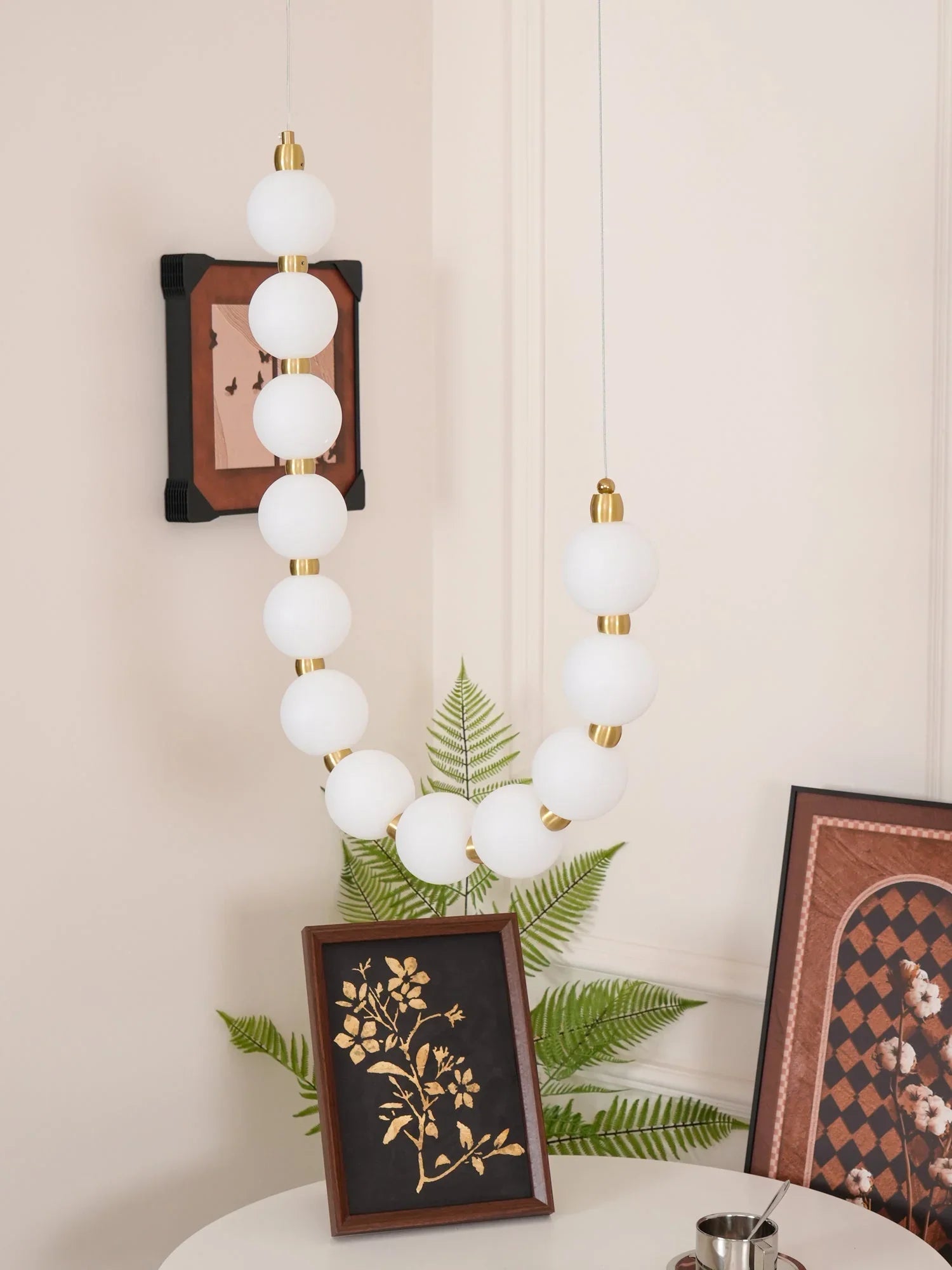 Acrylic Pearl Necklace Chandelier - YhLamps