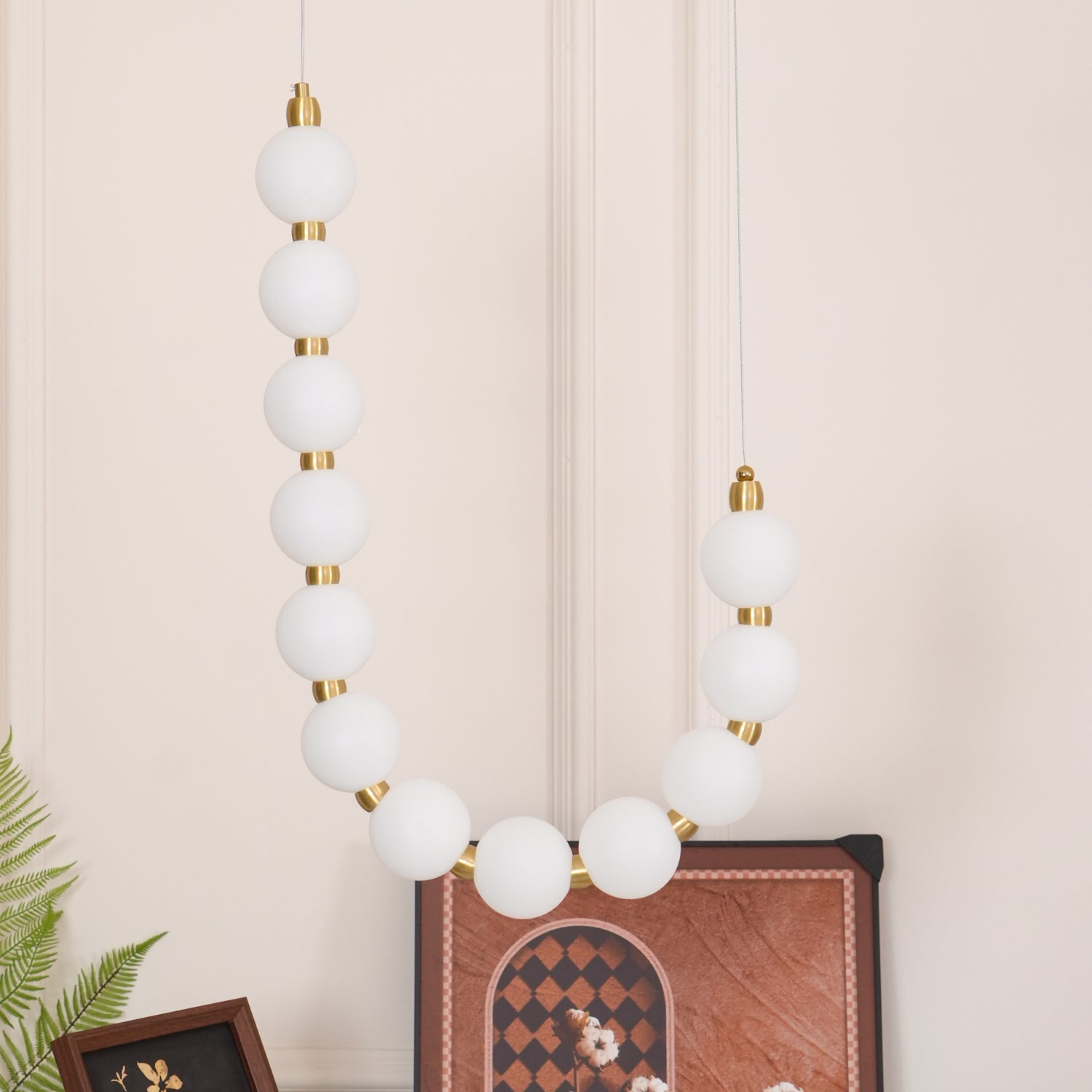 Acrylic Pearl Necklace Chandelier - YhLamps