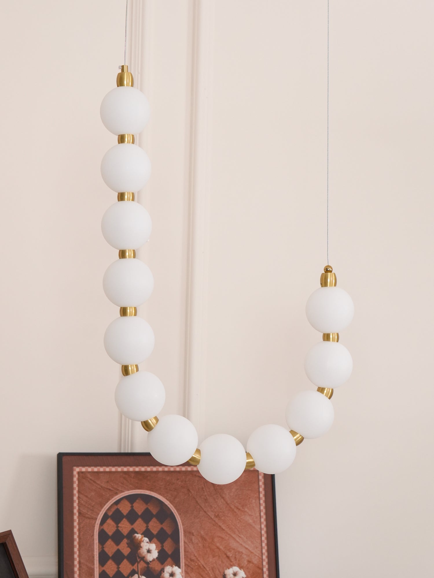 Acrylic Pearl Necklace Chandelier - YhLamps