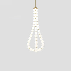 Acrylic Pearl Necklace Chandelier - YhLamps