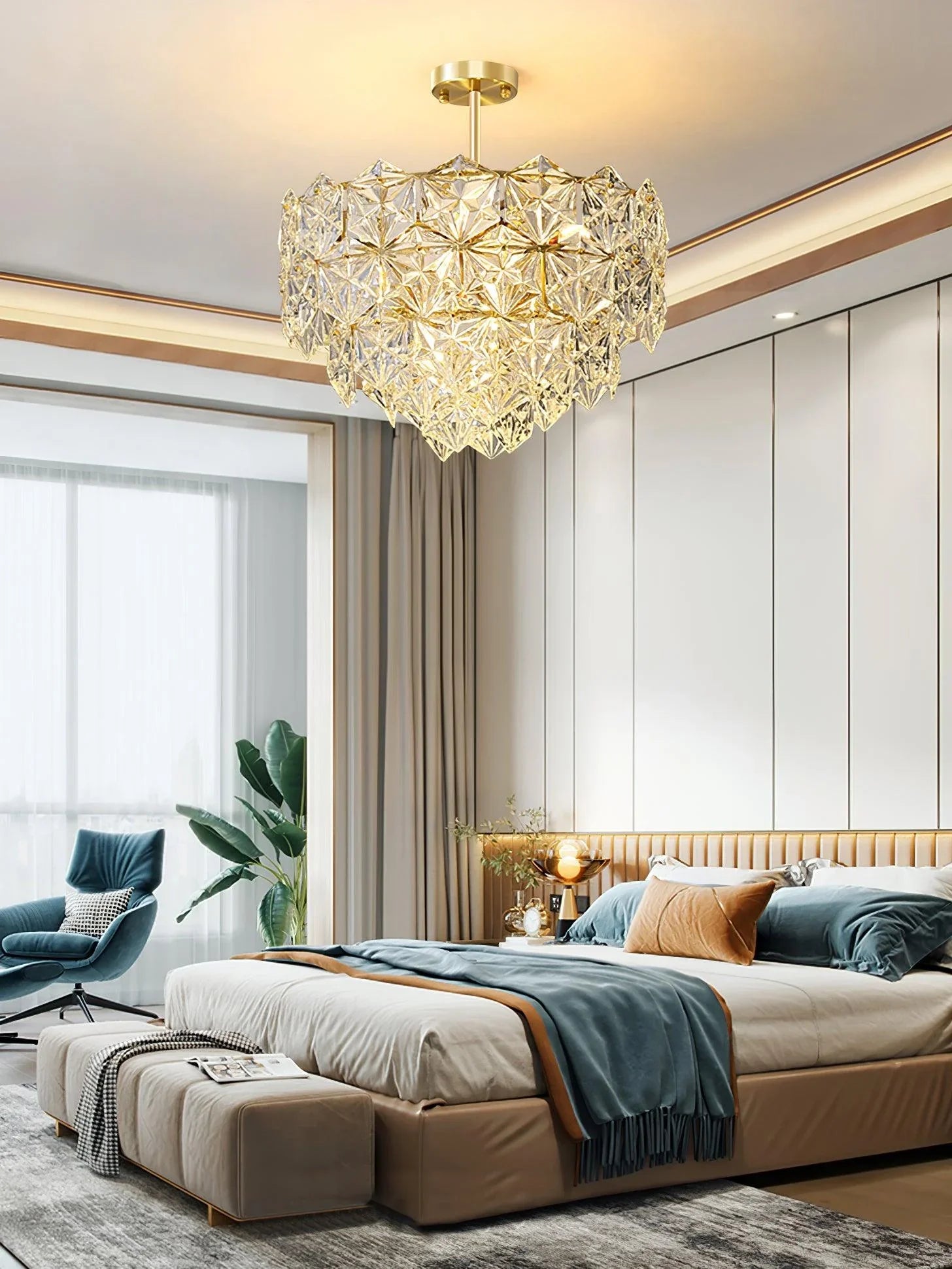 Snowflake Glass Chandelier - YhLamps