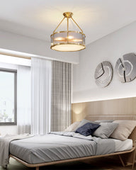 Modern brass chandelier pendant lamp in stylish bedroom, YH Lamps home lighting