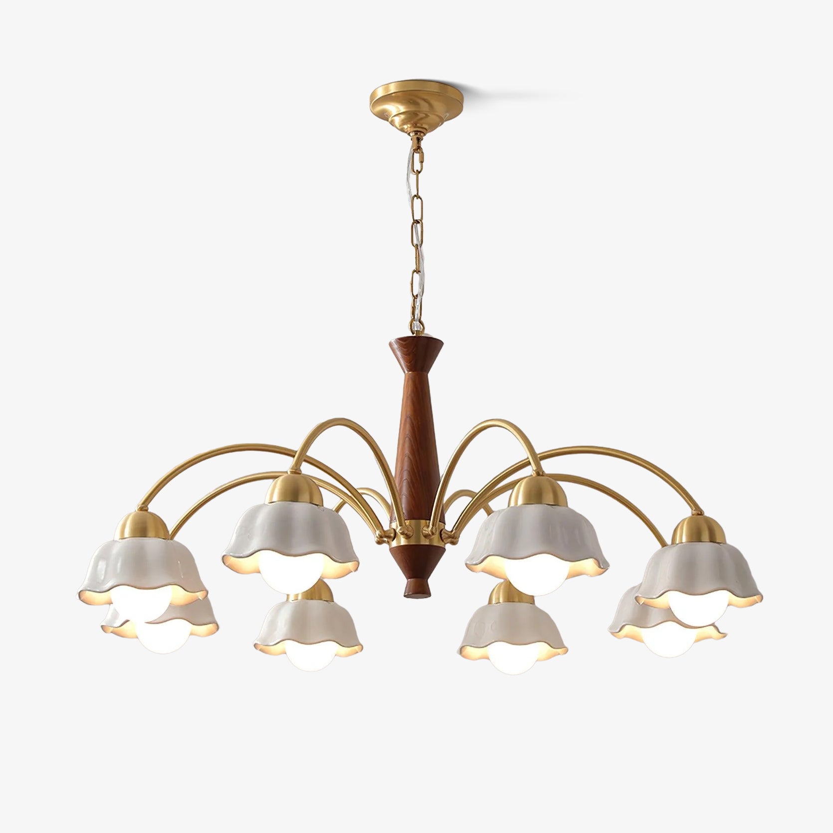 Swedish Modern Brass Chandelier - YhLamps