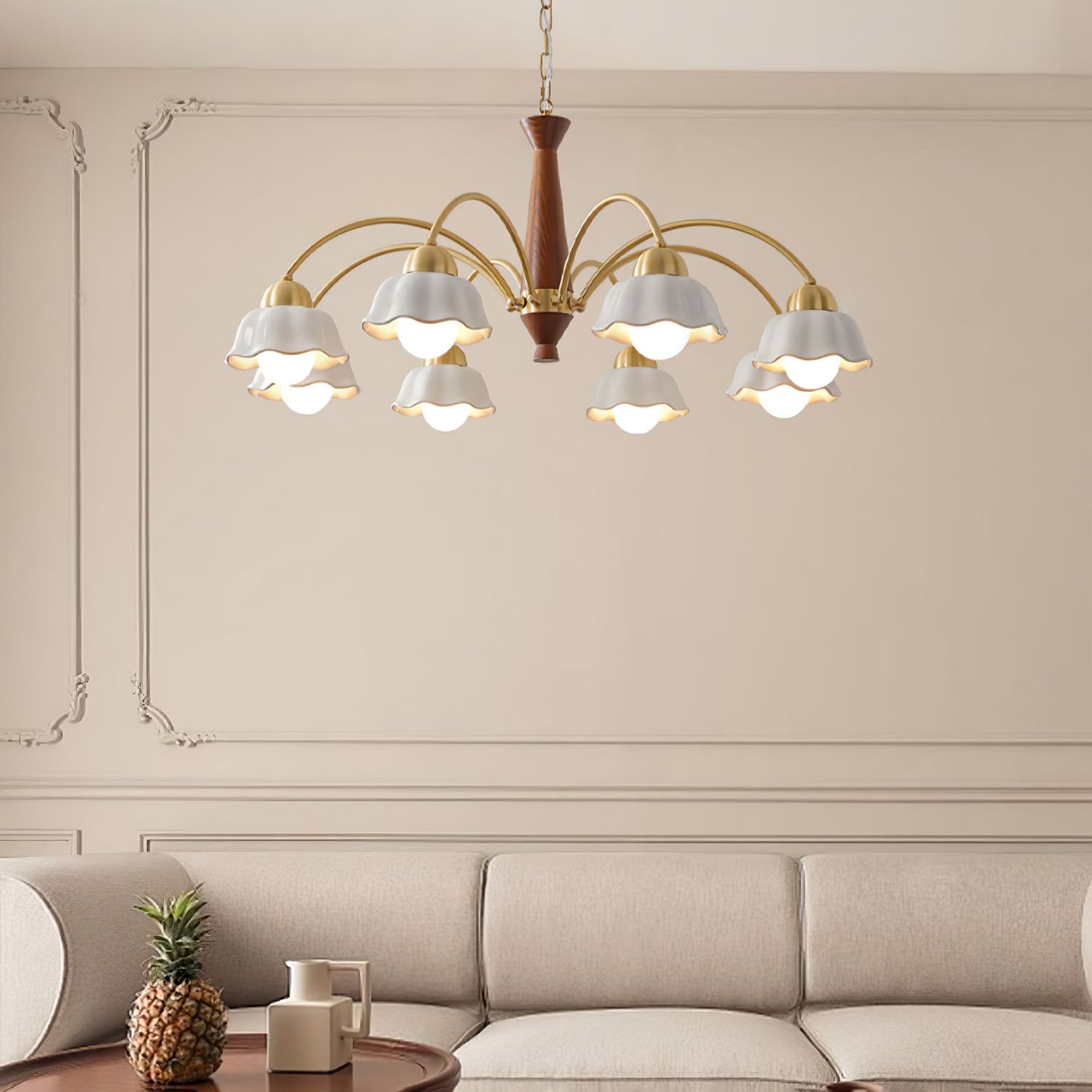 Swedish Modern Brass Chandelier - YhLamps