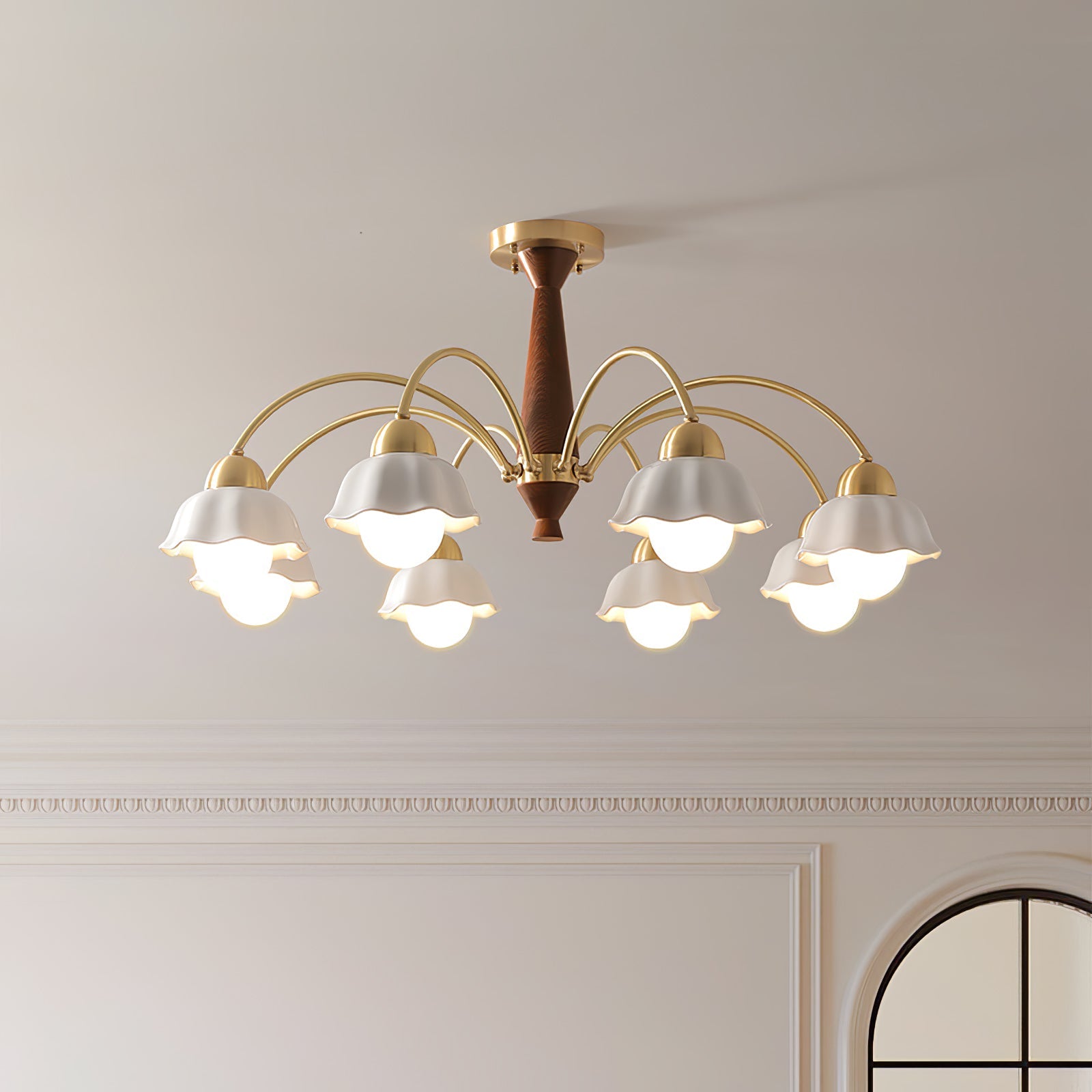 Swedish Modern Brass Chandelier - YhLamps