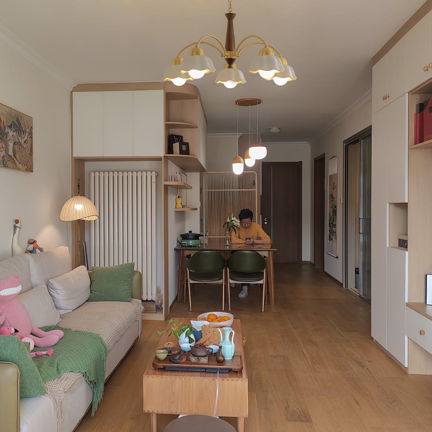 Swedish Modern Brass Chandelier - YhLamps