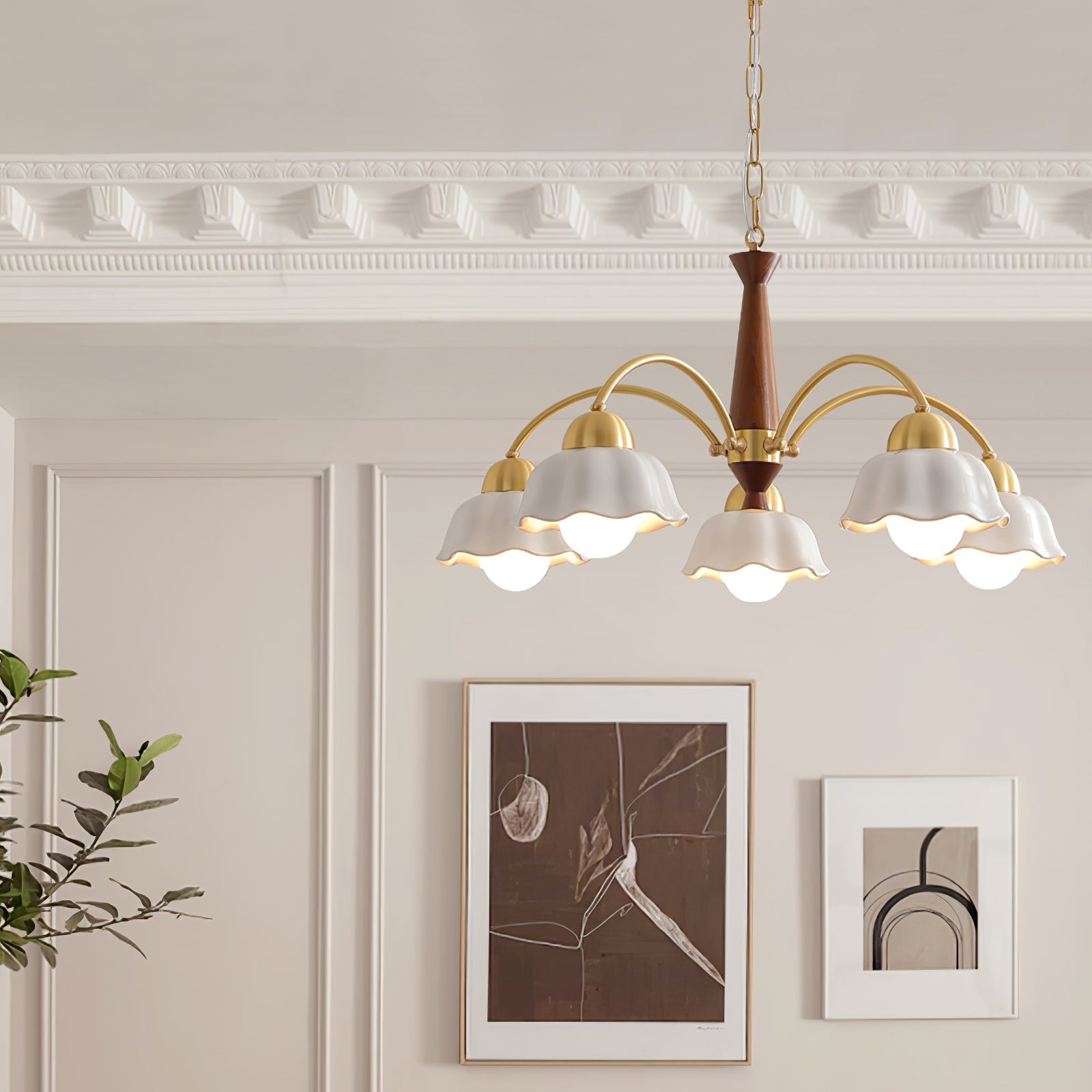 Swedish Modern Brass Chandelier - YhLamps