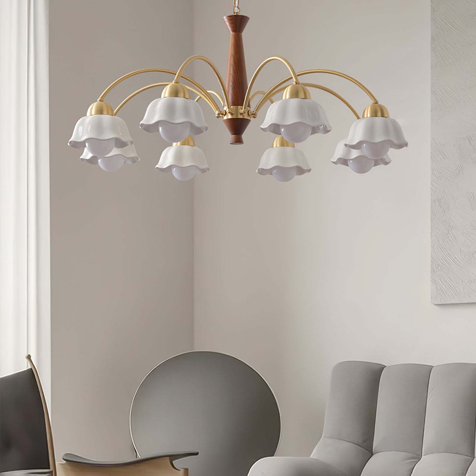 Swedish Modern Brass Chandelier - YhLamps