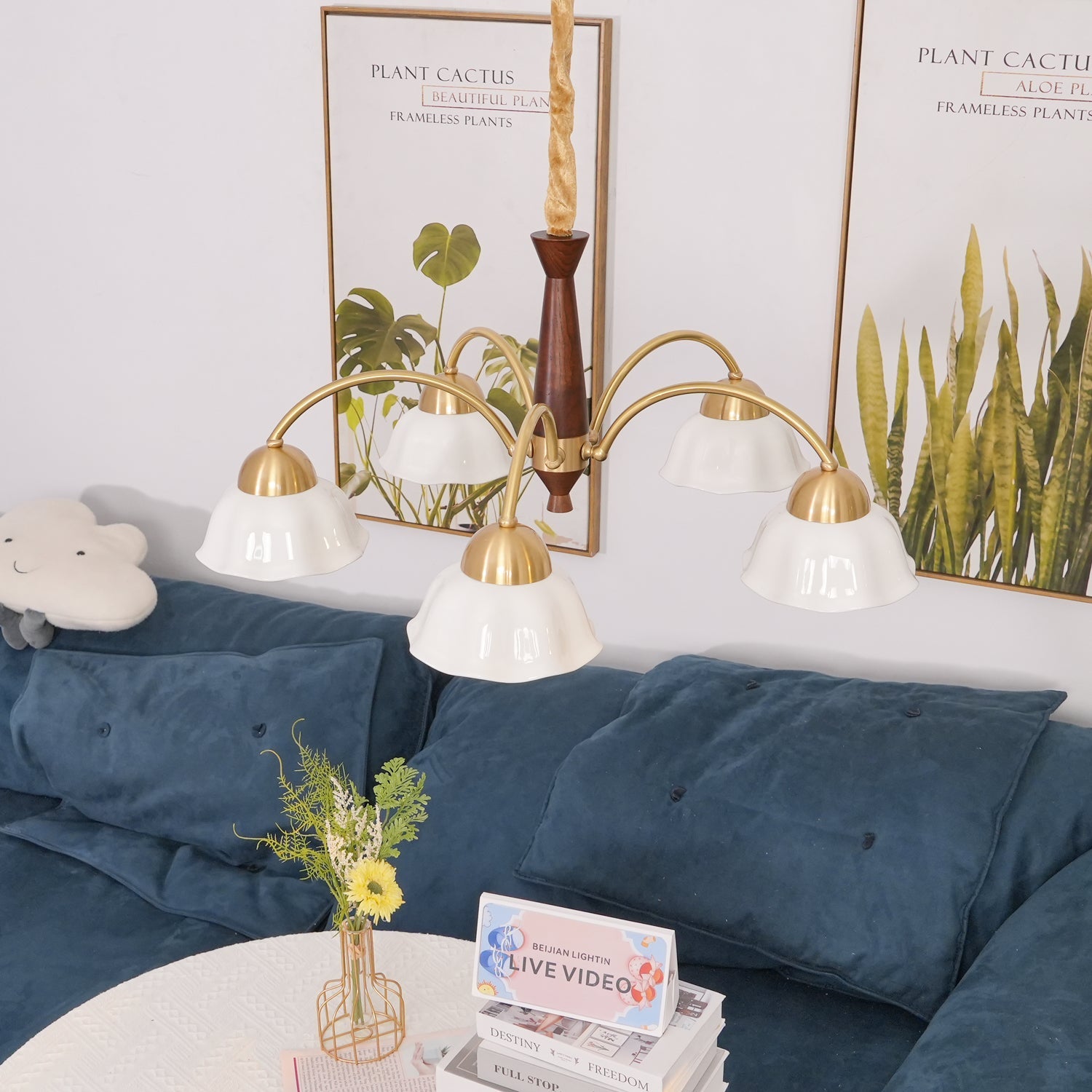 Swedish Modern Brass Chandelier - YhLamps