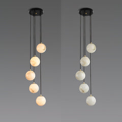 Alabaster Balls Cluster Chandelier - YhLamps