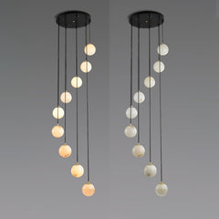 Alabaster Balls Cluster Chandelier - YhLamps